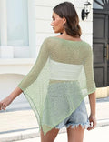 LOMON Womens Sheer Poncho Shrug Bolero Lightweight Knit Crochet Shrug Mesh Cover Up Summer 2026